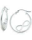 W[j xj[j fB[X sAXECO ANZT[ Infinity Accent Small Hoop Earrings in Sterling Silver, 0.75