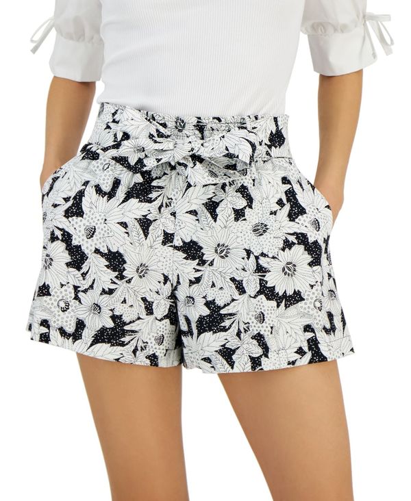 アイエヌシーインターナショナルコンセプト レディース ハーフパンツ・ショーツ ボトムス Women's Belted Shorts, Created for Macy's Brielle Batik