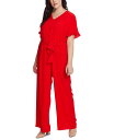 セセ レディース カジュアルパンツ ボトムス Plus Size Belted Ruffled-Cuff Jumpsuit Candy Apple