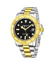 XgD[O Y rv ANZT[ Men's Gold - Silver Tone Stainless Steel Bracelet Watch 42mm Gold