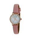 [AVC fB[X rv ANZT[ Women's Mini Slim Clean Pink Polyurethane Strap Watch 26mm Pink