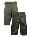 ギャラクシーバイハルビック メンズ ハーフパンツ・ショーツ ボトムス Men's Belted Cargo Shorts with Twill Flat Fro...
