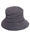 スカラ レディース 帽子 アクセサリー Quilted Big Brim Rain Hat Charcoal