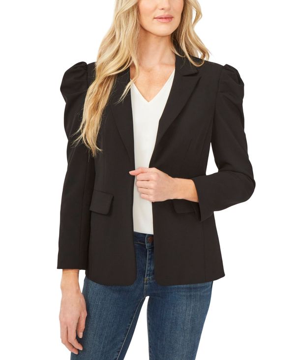 セセ レディース ジャケット・ブルゾン アウター Puff-Shoulder Blazer Rich Black
