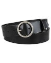 リーバイス リーバイス レディース ベルト アクセサリー Women's Circular Center Bar Buckle Leather Belt Black