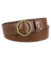 リーバイス リーバイス レディース ベルト アクセサリー Women's Circular Center Bar Buckle Leather Belt Tan