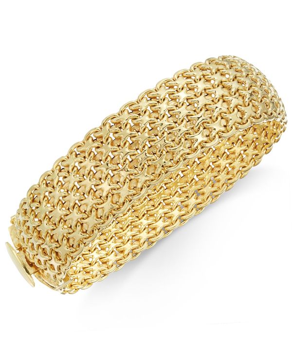 C^A S[h fB[X uXbgEoOEANbg ANZT[ Wide Mesh Link & Chain Bracelet in 14k Gold Yellow Gold
