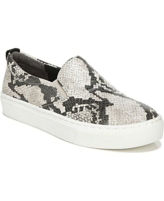 ドクター・ショール レディース スニーカー シューズ Women's No Bad Days Slip-ons Black/White Snake Faux Leather