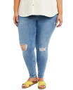 マザーフッドマタニティー レディース デニムパンツ ボトムス Indigo Blue Plus Size Super Stretch Skinny Maternity Jeans Beech Medium Wash