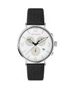 ebhx[J[ Y rv ANZT[ Men's Barnett Backlight Black Leather Strap Watch 41mm Black