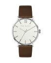 ebhx[J[ Y rv ANZT[ Men's Phylipa Brown Leather Strap Watch 43mm Brown