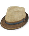 スカラ メンズ 帽子 アクセサリー Men's Two-Tone Fedora Brown