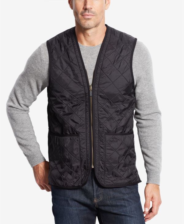 バブアー メンズ アウター ニット・セーター コート Barbour Men's Polar-Quilt Waistcoat Black ブラック