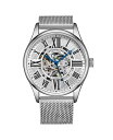 XgD[O Y rv ANZT[ Men's Silver Tone Stainless Steel Bracelet Watch 42mm Silver