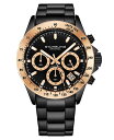 ストゥーリング メンズ 腕時計 アクセサリー Men's Black Stainless Steel Bracelet Watch 42mm Black(2)