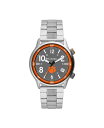 RrA Y rv ANZT[ Men's Outbacker Clemson Stainless Steel Bracelet Watch 45mm Silver