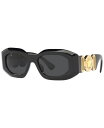 ヴェルサーチ メンズ サングラス・アイウェア アクセサリー Unisex Sunglasses, VE4425U 53 Black