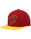ミッチェル&ネス メンズ 帽子 アクセサリー Men's Wine, Gold Cleveland Cavaliers Team Two-Tone 2.0 Sn...