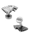 JtNX Y JtX{^ ANZT[ Stark Dire wolf Sigil Cufflinks Silver