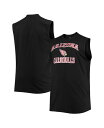 プロファイル メンズ タンクトップ トップス Men's Black Arizona Cardinals Big and Tall Muscle Tank To...