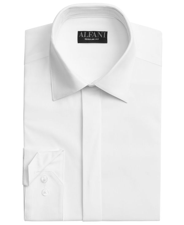 アルファニ メンズ シャツ トップス Men 039 s Regular Fit 2-Way Stretch Formal Convertible-Cuff Dress Shirt, Created for Macy 039 s Sierradale White