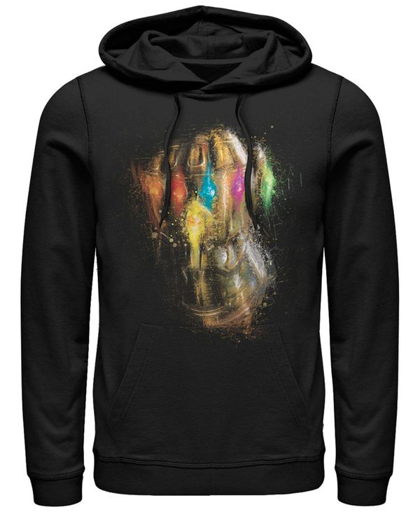 フィフスサン メンズ パーカー スウェット アウター Marvel Men 039 s Avengers Endgame Painted Thanos Gauntlet, Pullover Hoodie Black