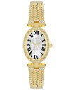 ANC fB[X rv ANZT[ Women's Three-Hand Quartz Gold-Tone Stainless Steel Woven Mesh Bracelet Watch, 22mm Gold-Tone