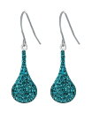 ジャーニ ベルニーニ レディース ピアス・イヤリング アクセサリー Pave Crystal Wire Teardrop Earrings in Sterling Silver Light Aqua