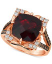 ル ヴァン レディース リング アクセサリー Pomegranate Garnet (5-1/4 ct. t.w.) & Diamond (5/8 ct. t.w.) Statement Ring in 14k Rose Gold Pomegranate Garnet