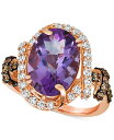 ル ヴァン レディース リング アクセサリー Grape Amethyst (4-1/2 ct. t.w.) & Diamond (7/8 ct. t.w.) Halo Ring in 14k Rose Gold Amethyst