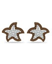 ジャーニ ベルニーニ レディース ピアス・イヤリング アクセサリー Crystal Star Fish Sterling Silver Stud Earrings Champagne