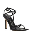 カルバンクライン レディース サンダル シューズ Women's Tegin Strappy Dress High Heel Sandals Black - Faux Patent Leather(4)