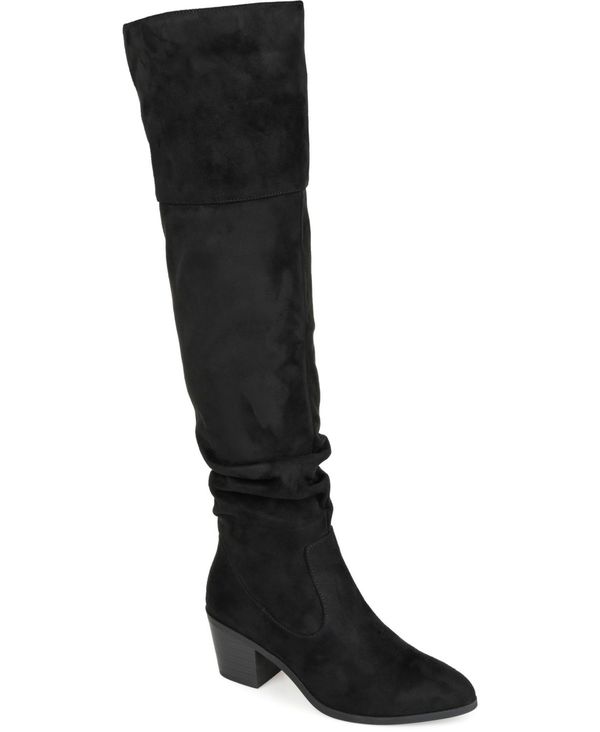 ジュルネ コレクション レディース ブーツ・レインブーツ シューズ Women's Zivia Wide Calf Over-the-Knee Boots Black