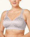 プレイテックス レディース ブラジャー アンダーウェア 18 Hour Ultimate Lift and Support Wireless Bra 4745 Warm Steel