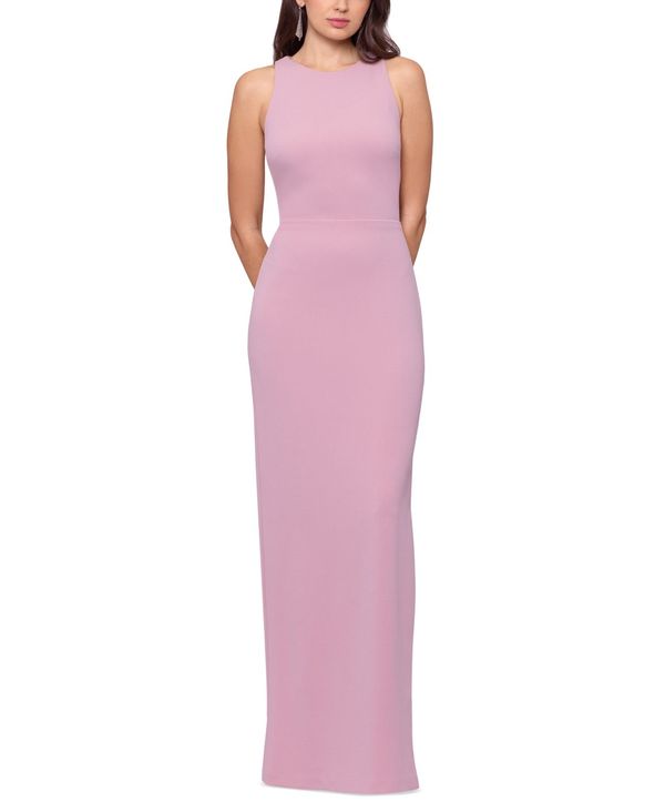 ブランド・ ベッツィアンドアダム レディース ワンピース トップス Side-Slit Back-Drape Evening Gown Rose:ReVida 店 につきまし