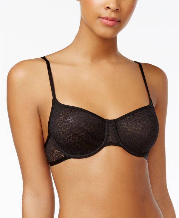 ダナ・キャラン ダナ キャラン ニューヨーク レディース ブラジャー アンダーウェア Modern Lace Sheer Demi Bra DK4019 Black