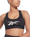 リーボック レディース ブラジャー アンダーウェア Women's Lux Vector Medium Impact Sports Bra Black