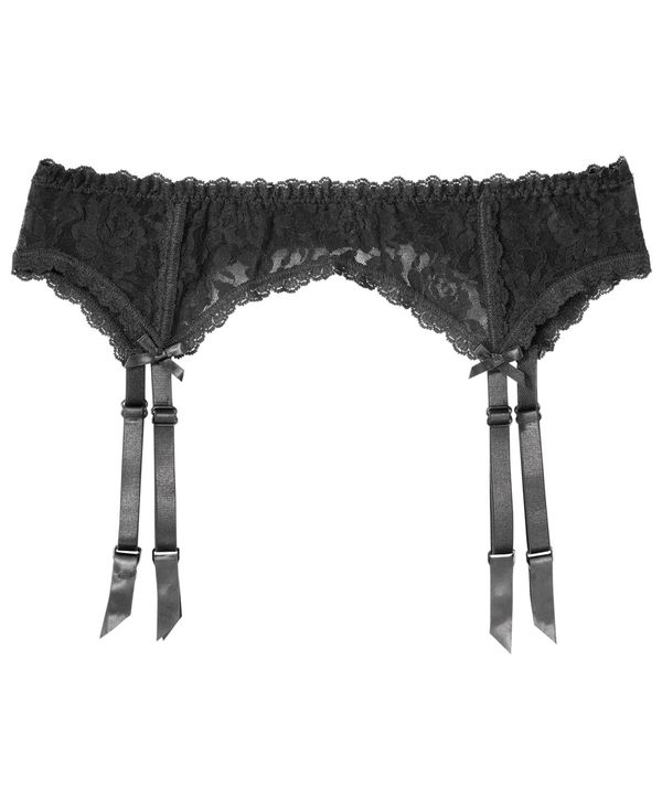 ハンキーパンキー レディース ベルト アクセサリー After Midnight Signature Lace Lingerie Garter Belt 48B104 Black
