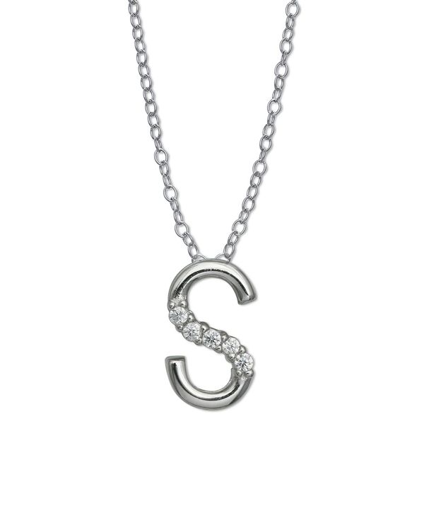 W[j xj[j fB[X lbNXE`[J[Ey_ggbv ANZT[ Cubic Zirconia Initial Pendant Necklace in Sterling Silver S