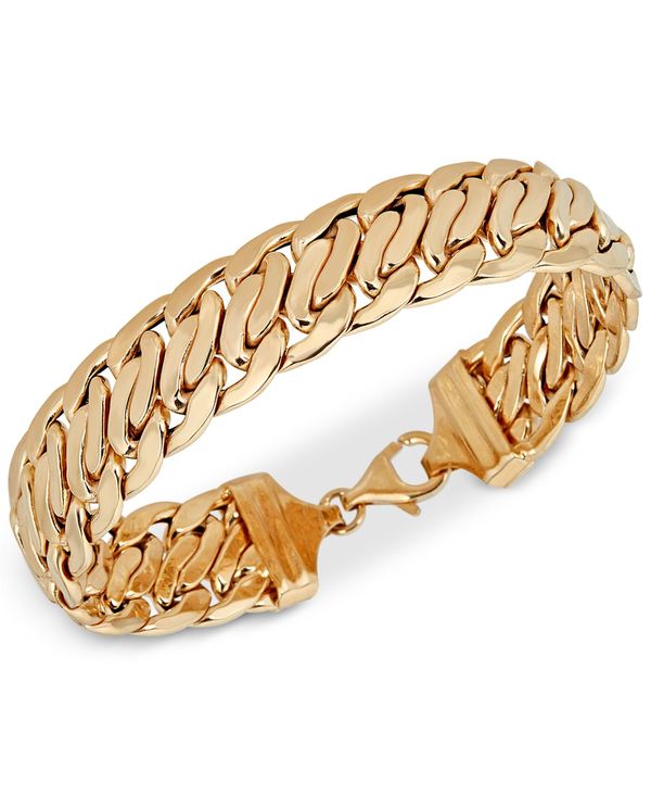 C^A S[h fB[X uXbgEoOEANbg ANZT[ Wide Fancy Link Chain Bracelet in 14k Gold Gold