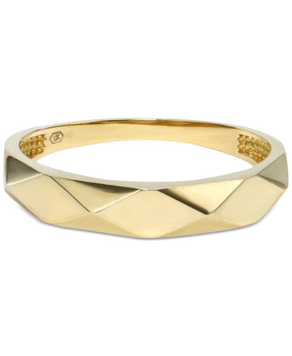 ]Gt fB[X O ANZT[ Polished Facet-Look Statement Ring in 14k Gold Gold