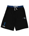プロファイル メンズ ハーフパンツ・ショーツ ボトムス Men's Jonathan Isaac Black Orlando Magic Big and Tall French Terry Name and Number Shorts Black