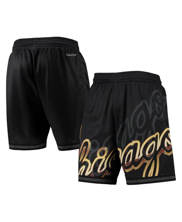 ミッチェル&ネス メンズ ハーフパンツ・ショーツ ボトムス Men's Black Chicago Bulls Big Face 4.0 Fashion Shorts Black