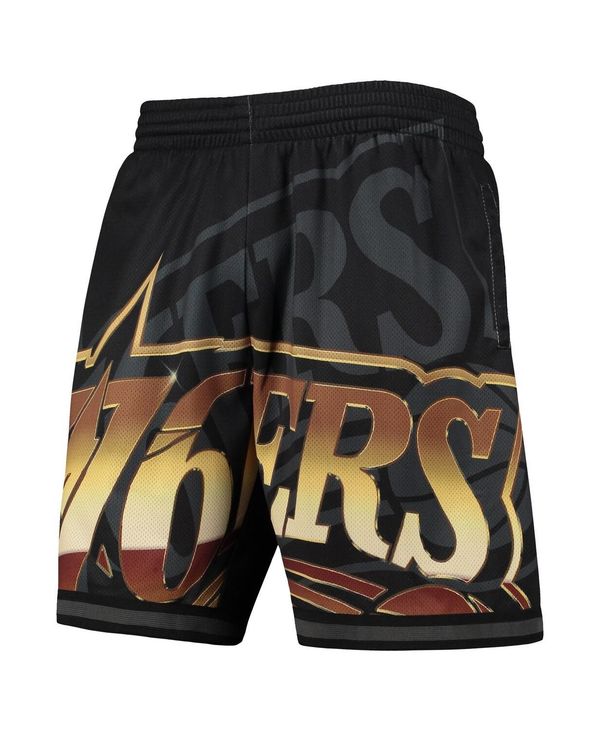 ミッチェル&ネス メンズ ボトムス ハーフパンツ・ショーツ ショートパンツ Mitchell & Ness Men's Black Philadelphia 76ers Big Face 4.0 Fashion Shorts Black ブラック