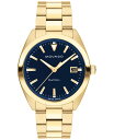 oh Y rv ANZT[ Unisex Swiss Heritage Datron Gold Ion-Plated Steel Bracelet Watch 39mm Gold