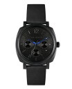 ebhx[J[ Y rv ANZT[ Men's Caine Black Leather Strap Watch 42mm Black