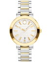 モバド モバド レディース 腕時計 アクセサリー Women's Vizio Swiss Quartz Silver-Tone Stainless Steel Light Yellow Physical Vapor Deposition Bracelet Watch 32mm Two Tone