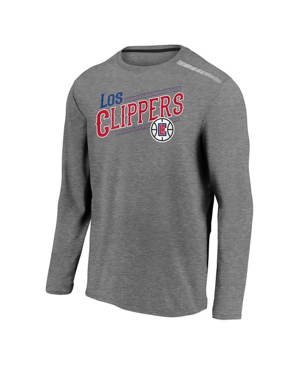 ブランド・ ファナティクス メンズ Tシャツ トップス Men's Branded Heather Charcoal LA Clippers 2021 Noches Ene-Be-A Authentic Shooting Long Sleeve T-shirt Heather Charcoal：ReVida 店 ブランド