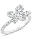 バッジェリーミシュカ レディース リング アクセサリー Lab Grown Diamond Pear, Marquise & Round Flower Ring (2 ct. t.w.) in 14k White Gold White Gold