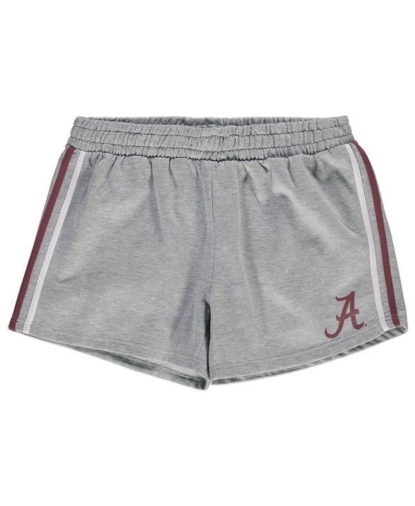プロファイル レディース ハーフパンツ・ショーツ ボトムス Women's Heathered Gray Alabama Crimson Tide Plus Size 2-Stripes Shorts Heathered Gray